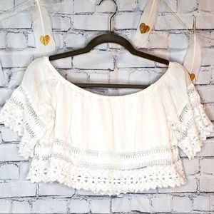 White crop top. Size medium.